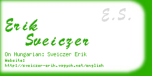 erik sveiczer business card